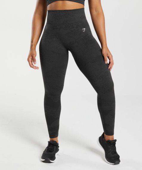 Women's Gymshark Adapt Camo Seamless Leggings Black | CA D370N8